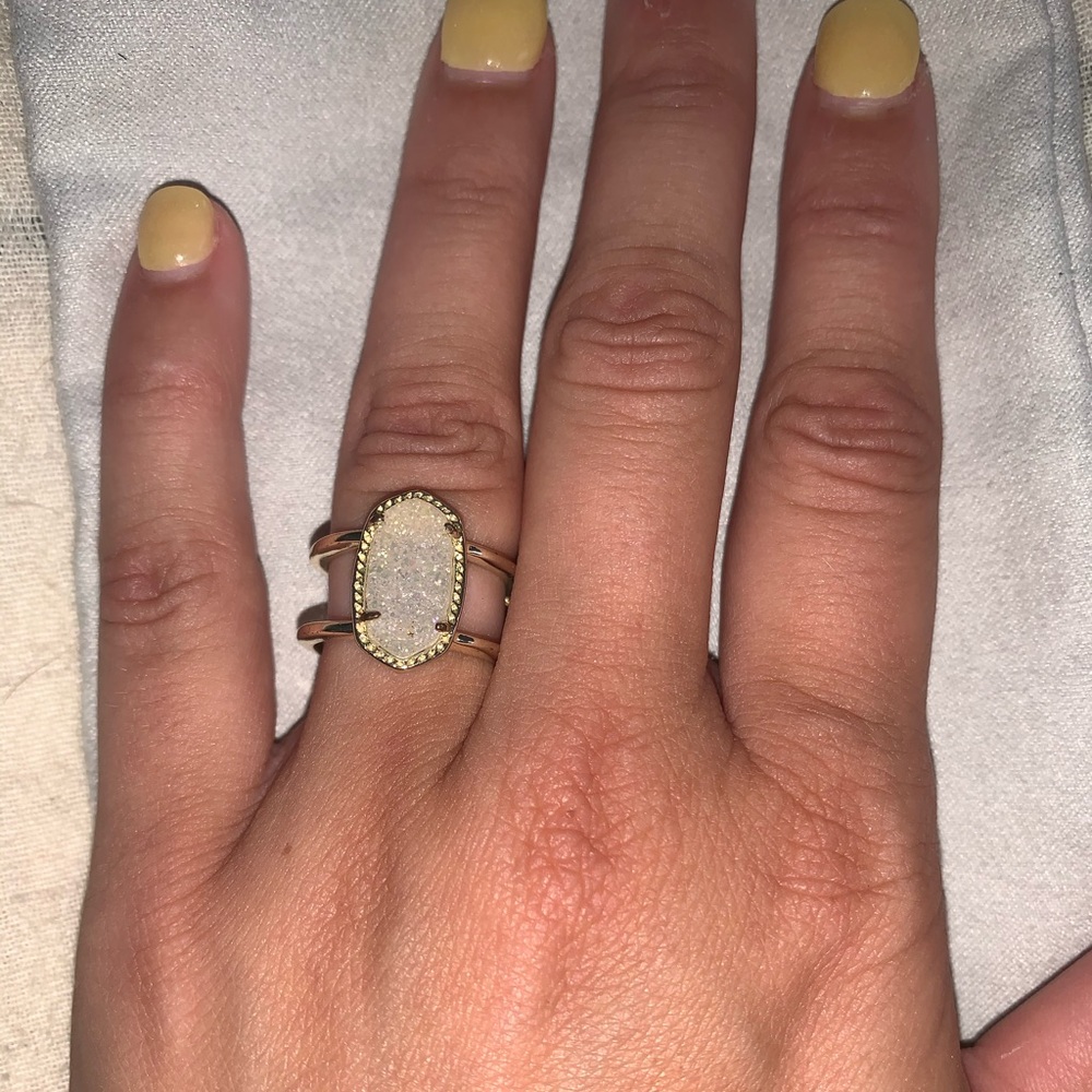 Kendra Scott Elyse Gold Iridescent Drusy Ring
